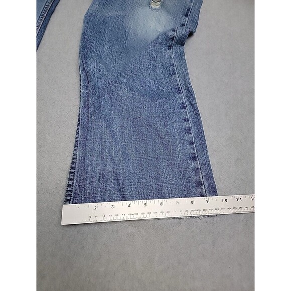 American Eagle Outfitters Jeans Mens 36 38x32 Straight Low Rise Distressed Blue - Picture 4 of 16